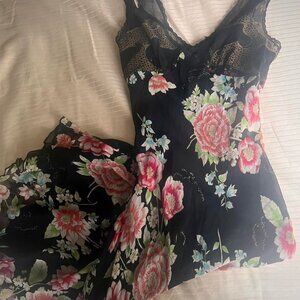 Calvin Klein Women's Black and Red Dress